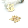 Pendentif Feuille d’Érable 19 mm – Acier Inoxydable Doré