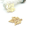 Pendentif Feuille d’Érable 19 mm – Acier Inoxydable Doré