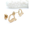 Boucles d’Oreilles Puce  Cœur avec Attache 11 mm – Acier Inoxydable 304 Doré, Ionique