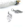 Pendentifs avec Anneau Feuille 19 mm – Acier Inoxydable 304 Argenté