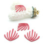 Pendentifs Forme Éventail 22 mm – Métal Coloris Rose Fuchsia