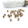 Perles Hématite forme Rondelles facettées 3 par 2mm, métallisé Doré 24K