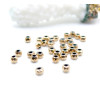 Perles Hématite forme Rondelles facettées 3 par 2mm, métallisé Doré 24K