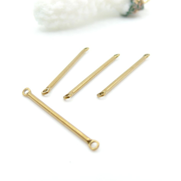 Tiges Connecteurs Intercalaires 35 mm – Acier Inoxydable 304 Doré à l’Or Fin 18K, IONIQUE