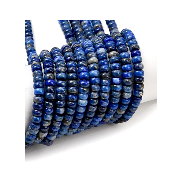 Perles Rondelles 4 × 2 mm – Lapis Lazuli