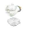 Pendentifs Fleur Texturée 30 mm – Acier Inoxydable 304 Argenté