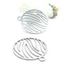 Pendentifs Cercle Zèbre 30 mm – Acier Inoxydable Argenté