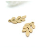 Pendentifs Feuille 14 mm – Acier Inoxydable 304 Doré