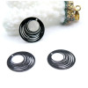 Estampes Pendentifs Filigrane Cercle 15.5 mm – Métal NOIR
