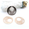 Estampes Pendentifs Filigrane Cercle 15.5 mm – Métal Doré