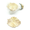 Pendentif Fleur Texturée 30 mm – Acier Inoxydable 304 Doré à l'or fin 18K, IONIQUE