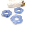 Lot de 2 ou 4 Pendentifs Fleur Résine Acrylique 25mm – Bleu