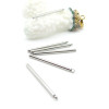 Pendentifs Tige Tube 32 mm – Acier Inoxydable Argenté