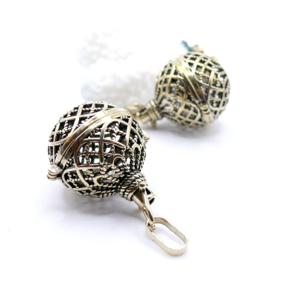 Pendentif Cage Bola de Grossesse pour bola de 18mm, Laiton Finition Bronze