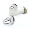 Support de Bague Ajustable pour Cabochon Rond 16 mm, Anneau Double – Acier Inoxydable 304 Argent