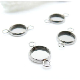 Supports de Pendentif Connecteur 12 mm – Acier Inoxydable 304