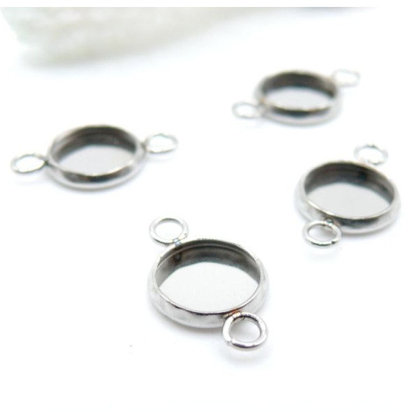 Supports de Pendentif Connecteur 12 mm – Acier Inoxydable 304