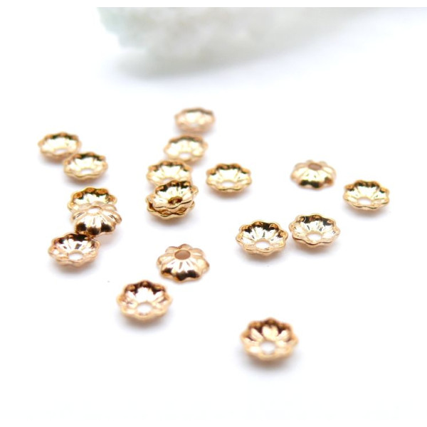 Coupelles Caps 3.5 mm – Laiton Doré à l'or fin 18K