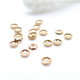 Coupelles Caps 3.5 mm – Laiton Doré à l'or fin 18K