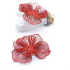 Estampes Pendentifs Filigrane Multi-Fleurs 39 mm 3D – Métal ROUGE