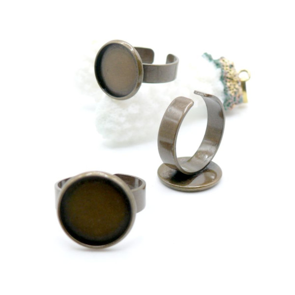 Supports Bagues Qualité extra 14mm, laiton finition Bronze