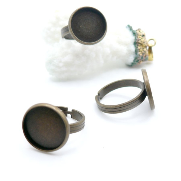 Supports Bagues 14mm laiton finition Bronze