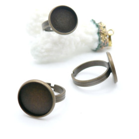 Supports Bagues 14mm laiton finition Bronze