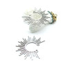 Pendentifs Connecteur Art Déco Soleil 40 mm – Acier Inoxydable Argenté