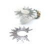 Pendentifs Connecteur Art Déco Soleil 40 mm – Acier Inoxydable Argenté