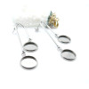 Supports de Boucles d’Oreilles Puces pour Double Cabochons 12 mm – Acier Inoxydable 304 Argenté