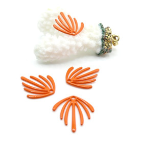 Pendentifs Forme Éventail 22 mm – Métal Coloris ORANGE