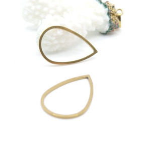 Pendentifs Connecteur Goutte 26mm – Acier Inoxydable 304 Doré