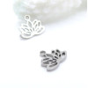 Pendentifs Mini Fleur de Lotus 9mm – Acier Inoxydable 304 Argenté