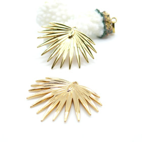 Pendentif  Éventail 29 mm,  Acier Inoxydable 304 Doré  IONIQUE