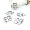 Pendentifs Trèfles 14 mm – Acier Inoxydable Argenté