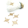 Pendentifs Connecteurs Étoiles 18mm Acier Inoxydable 304 Doré REF 6