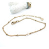 Bracelet Réglable maille gourmette et bille – Acier Inoxydable 304 Doré