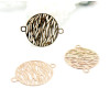 Estampes Pendentif Connecteur Filigrane Médaillon Zébré Métal Doré