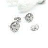 Boucles d’Oreilles Puces Travaillées 8 mm – Acier Inoxydable 304 – Finition Argentée
