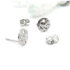 Boucles d’Oreilles Puces Travaillées 8 mm – Acier Inoxydable 304 – Finition Argentée
