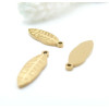 Pendentifs Feuille 16 mm – Acier Inoxydable 304 Doré à l'or fin 18K, IONIQUE