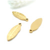 Pendentifs Feuille 16 mm – Acier Inoxydable 304 Doré à l'or fin 18K, IONIQUE