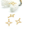 Pendentifs Étoile 16 mm – Laiton Doré à l’Or Fin 18K