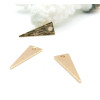 Pendentifs Triangle Fin Texturé 17 mm – Laiton Doré à l’Or Fin 18K