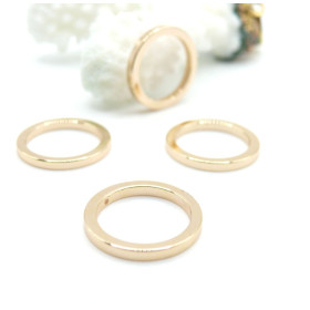 Pendentifs Cercle 15 mm – Laiton Doré à l’Or Fin 18K