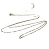 Colliers Sautoirs 66cm Chaîne maille 1.5 par 2mm, Laiton finition Bronze