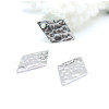 Pendentifs Losange Texturés 16 mm – Acier Inox 304 – Argenté