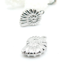 Pendentifs Coquillage 3D 20 mm – Acier Inoxydable 304 Argenté