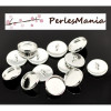 PS1117302 – Lot de 4 ou 10 Supports de Boutons à Coudre 12mm – Métal Argent Vif