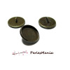 Supports de boutons à coudre 10mm metal couleur Bronze